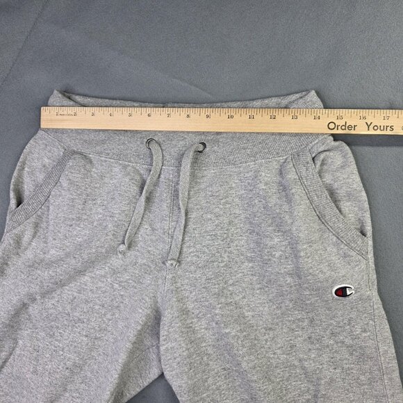 Champion Sweatpants Womens Medium Gray Athletic Joggers Script Logo Pants - Picture 8 of 10